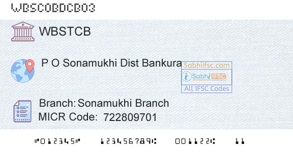 The West Bengal State Cooperative Bank Sonamukhi BranchBranch 
