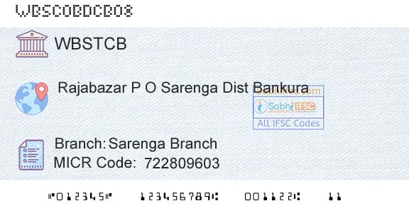 The West Bengal State Cooperative Bank Sarenga BranchBranch 