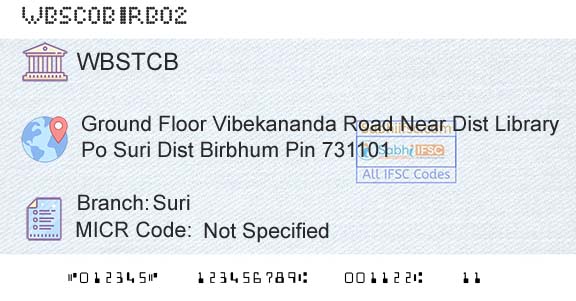 The West Bengal State Cooperative Bank SuriBranch 