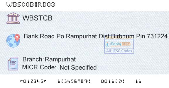 The West Bengal State Cooperative Bank RampurhatBranch 