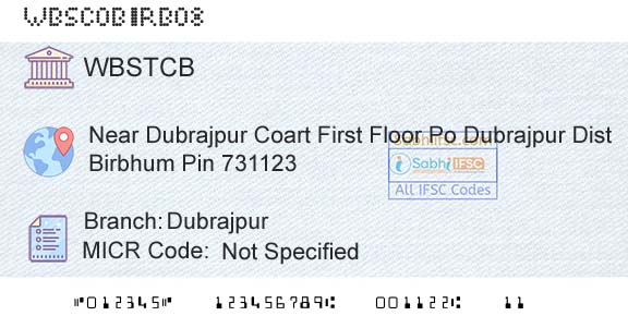 The West Bengal State Cooperative Bank DubrajpurBranch 