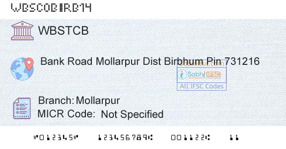 The West Bengal State Cooperative Bank MollarpurBranch 