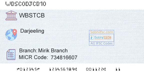 The West Bengal State Cooperative Bank Mirik BranchBranch 