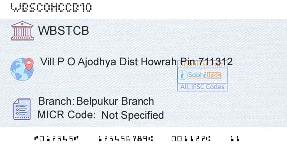 The West Bengal State Cooperative Bank Belpukur BranchBranch 