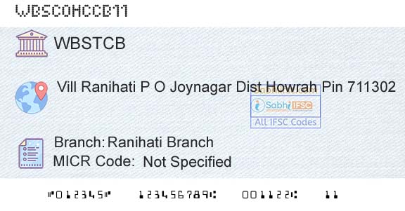 The West Bengal State Cooperative Bank Ranihati BranchBranch 