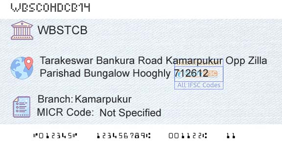 The West Bengal State Cooperative Bank KamarpukurBranch 