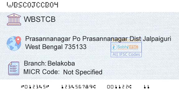 The West Bengal State Cooperative Bank BelakobaBranch 