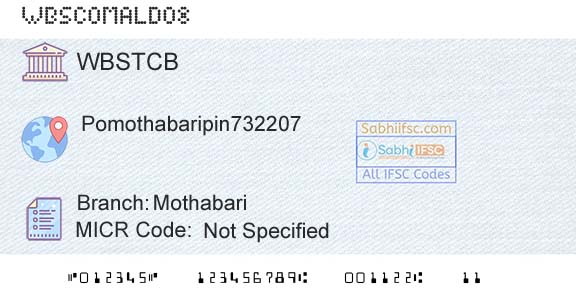 The West Bengal State Cooperative Bank MothabariBranch 