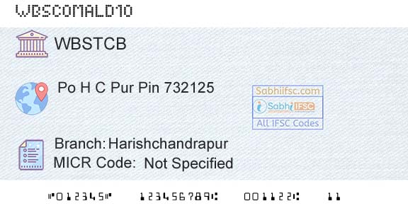 The West Bengal State Cooperative Bank HarishchandrapurBranch 