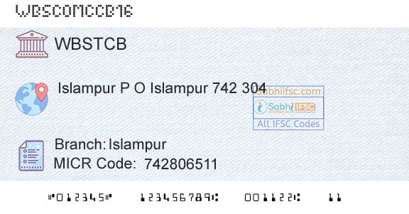 The West Bengal State Cooperative Bank IslampurBranch 