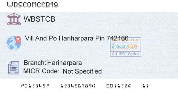 The West Bengal State Cooperative Bank HariharparaBranch 