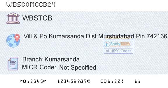 The West Bengal State Cooperative Bank KumarsandaBranch 