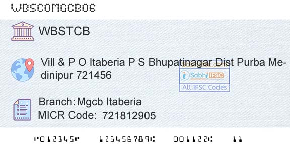 The West Bengal State Cooperative Bank Mgcb ItaberiaBranch 