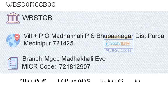The West Bengal State Cooperative Bank Mgcb Madhakhali EveBranch 