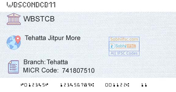 The West Bengal State Cooperative Bank TehattaBranch 