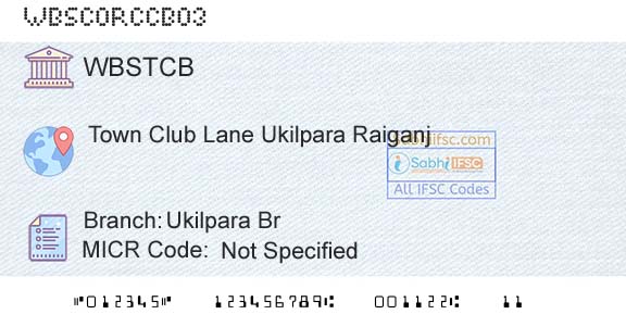The West Bengal State Cooperative Bank Ukilpara BrBranch 