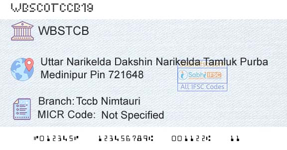 The West Bengal State Cooperative Bank Tccb NimtauriBranch 