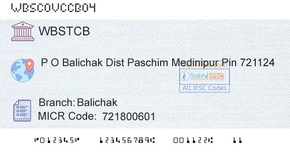 The West Bengal State Cooperative Bank BalichakBranch 