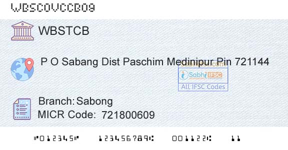 The West Bengal State Cooperative Bank SabongBranch 