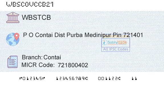 The West Bengal State Cooperative Bank ContaiBranch 