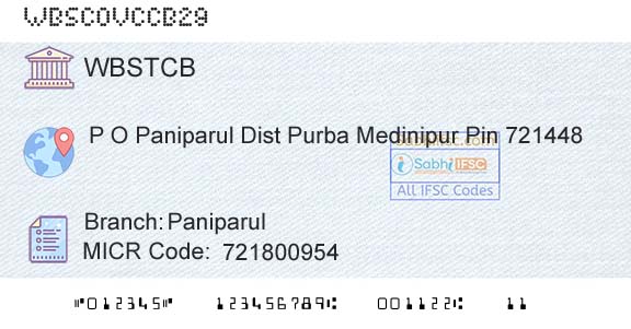 The West Bengal State Cooperative Bank PaniparulBranch 