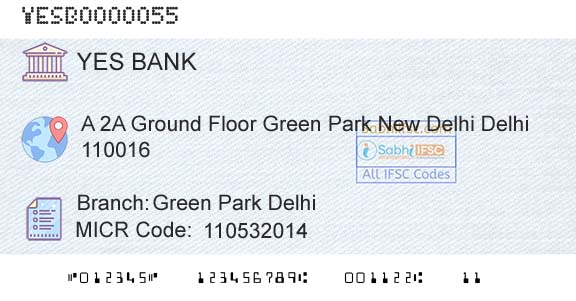 Yes Bank Green Park DelhiBranch 