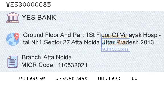 Yes Bank Atta NoidaBranch 