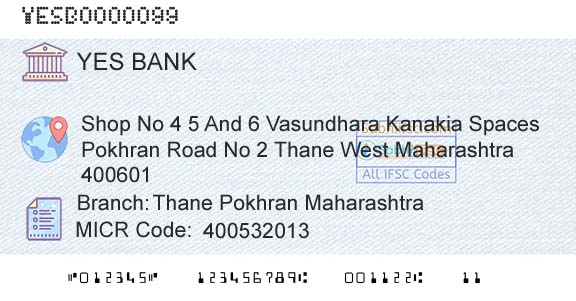 Yes Bank Thane Pokhran MaharashtraBranch 