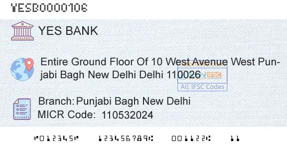 Yes Bank Punjabi Bagh New DelhiBranch 