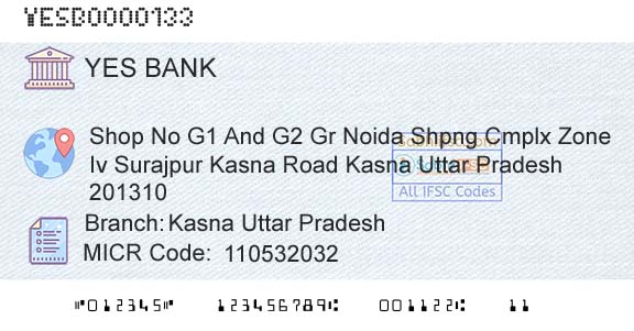 Yes Bank Kasna Uttar PradeshBranch 