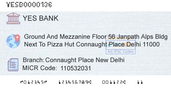 Yes Bank Connaught Place New DelhiBranch 