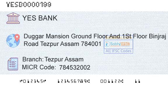 Yes Bank Tezpur AssamBranch 
