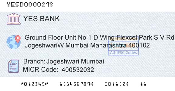 Yes Bank Jogeshwari MumbaiBranch 