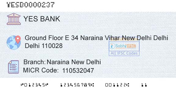 Yes Bank Naraina New DelhiBranch 
