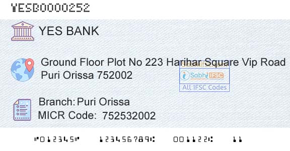 Yes Bank Puri OrissaBranch 
