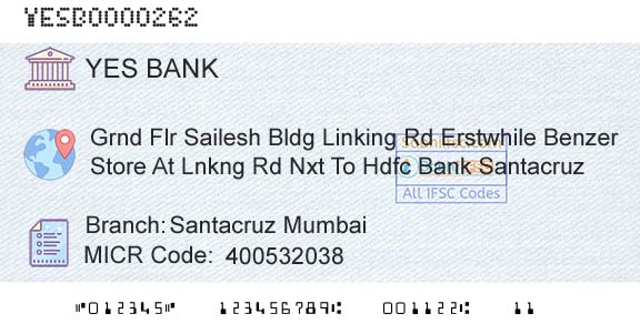 Yes Bank Santacruz MumbaiBranch 