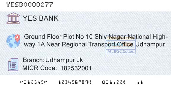 Yes Bank Udhampur JkBranch 