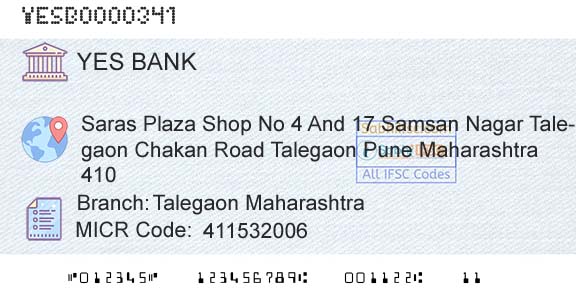 Yes Bank Talegaon MaharashtraBranch 