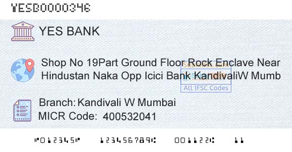 Yes Bank Kandivali W MumbaiBranch 