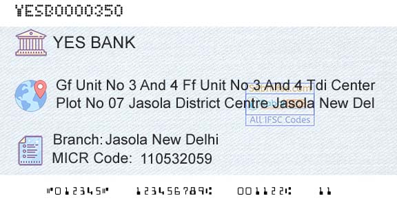 Yes Bank Jasola New DelhiBranch 