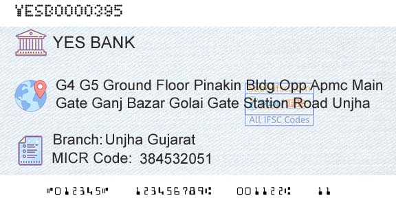 Yes Bank Unjha GujaratBranch 