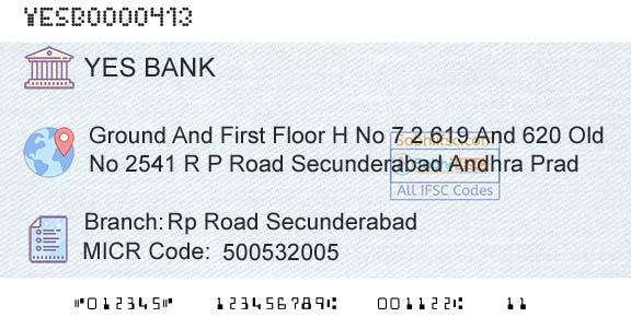 Yes Bank Rp Road SecunderabadBranch 