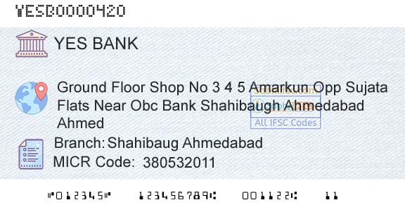 Yes Bank Shahibaug AhmedabadBranch 