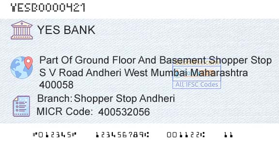 Yes Bank Shopper Stop AndheriBranch 