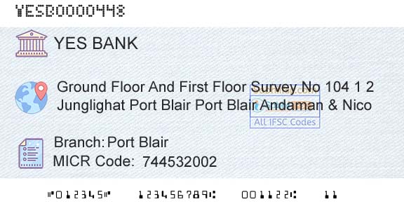 Yes Bank Port BlairBranch 