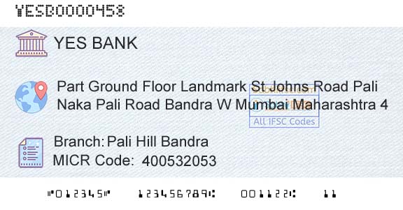 Yes Bank Pali Hill BandraBranch 