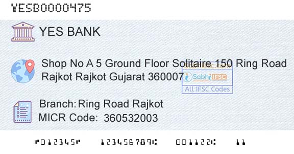 Yes Bank Ring Road RajkotBranch 