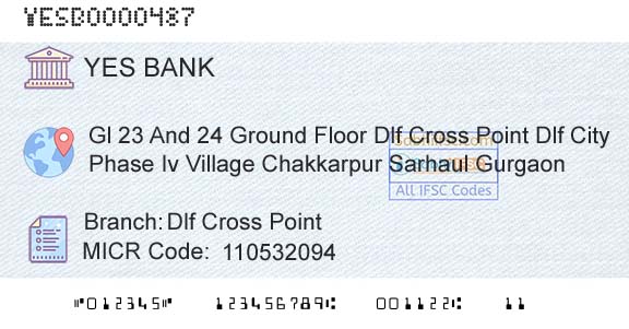 Yes Bank Dlf Cross PointBranch 
