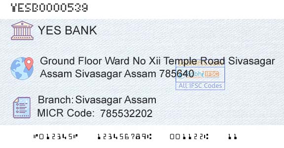 Yes Bank Sivasagar AssamBranch 
