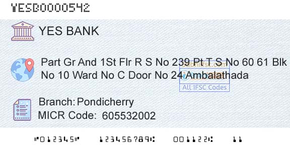 Yes Bank PondicherryBranch 